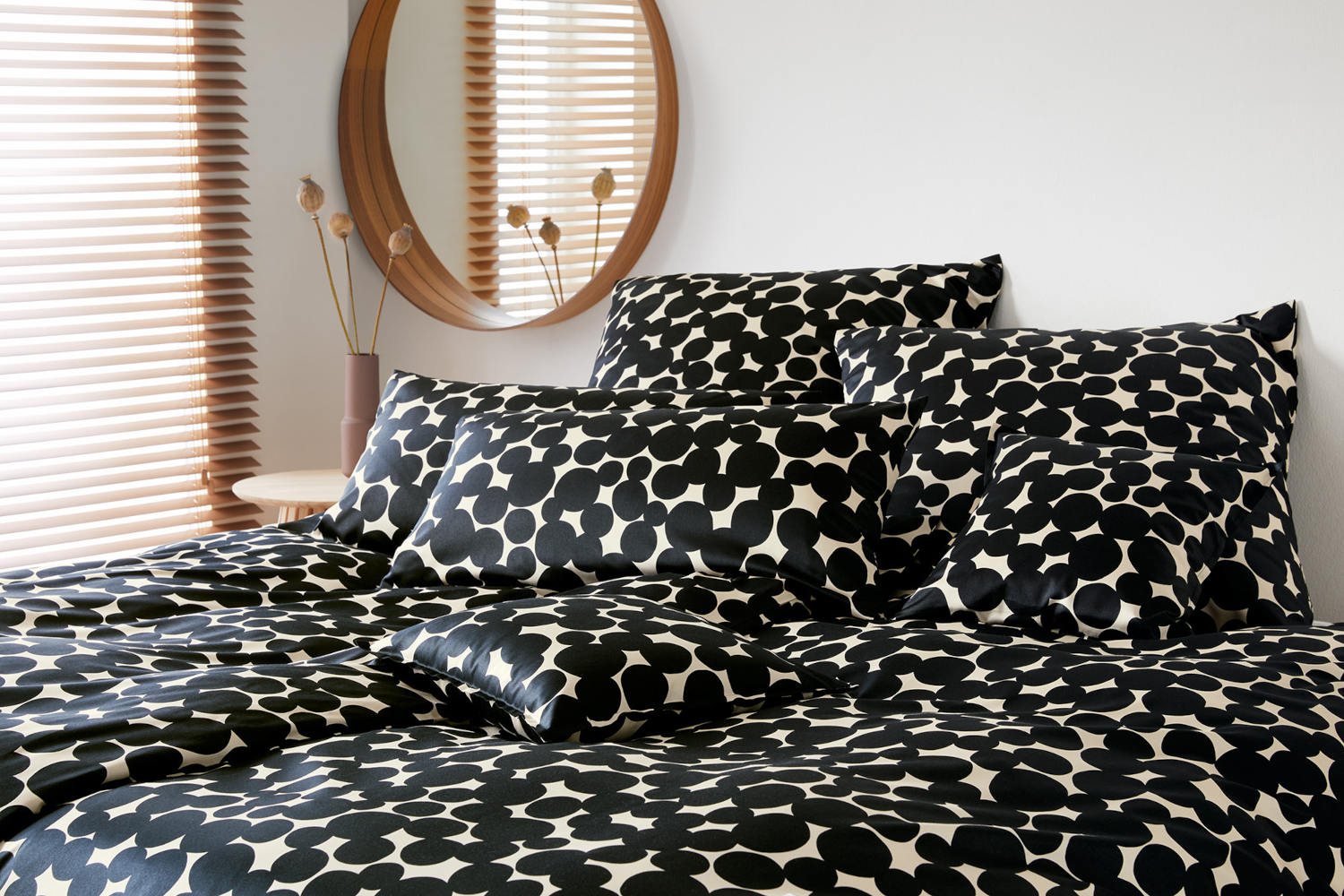 Elegante Comfort Satin Bettwäsche Pebbles aus 100% Baumwolle, 135x200 cm