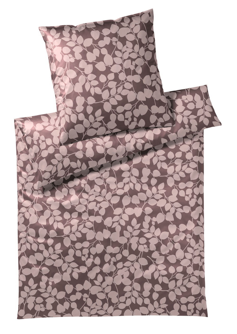 Elegante Comfort Satin Bettwäsche Twice blush aus 100% Baumwolle, 155x220 cm 