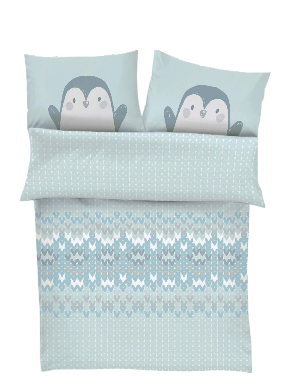 s.Oliver Kinder-Bettwäsche Pinguin 100x135 cm, aus 100% Baumwolle