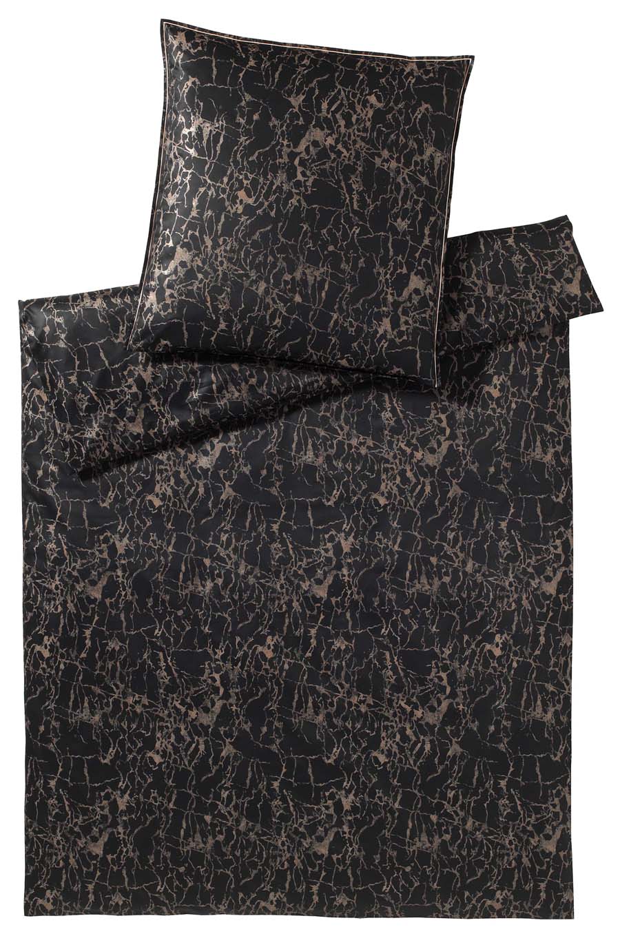 Elegante Comfort Satin Bettwäsche Lava aus 100% Baumwolle, 135x200 cm 