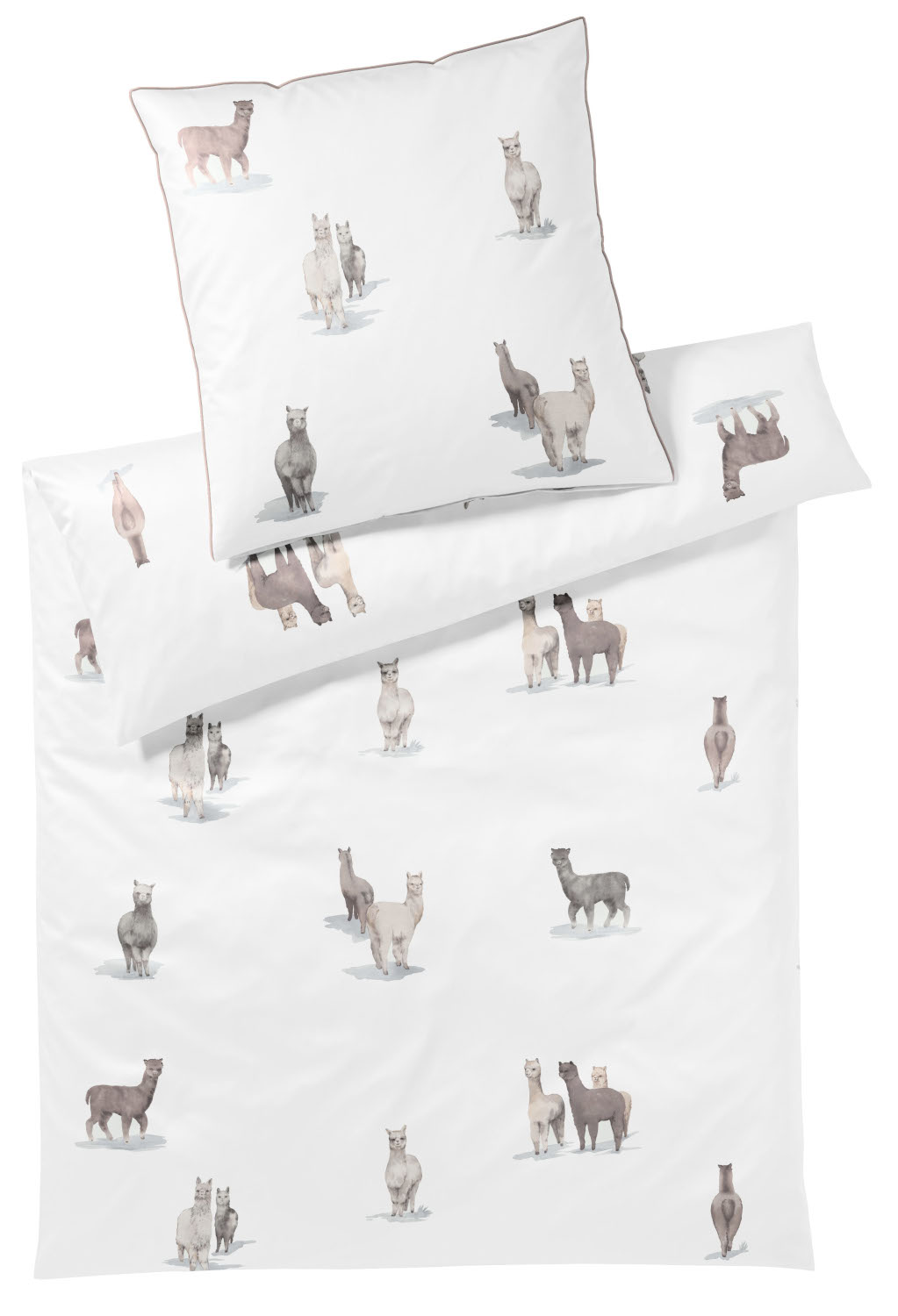Elegante Comfort Satin Kinderbettwäsche Alpaka aus 100% Baumwolle, 100x135 cm, 135x200 cm