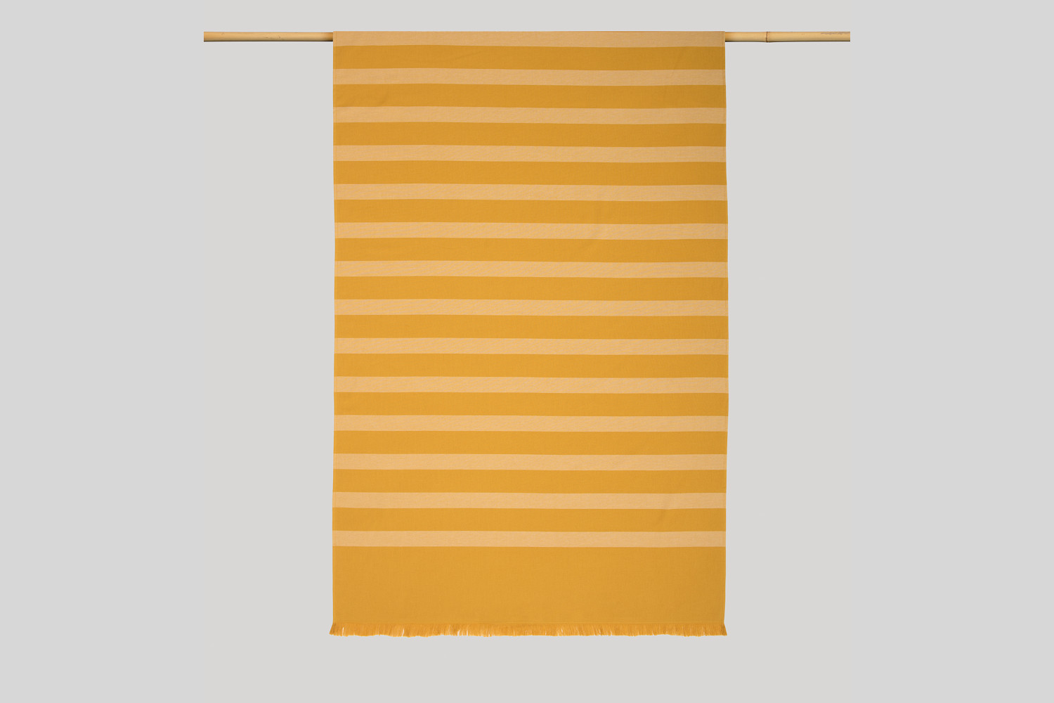 Lasa Home Hamamtuch gelb gestreift  aus 100% Baumwolle, 100x180 cm 