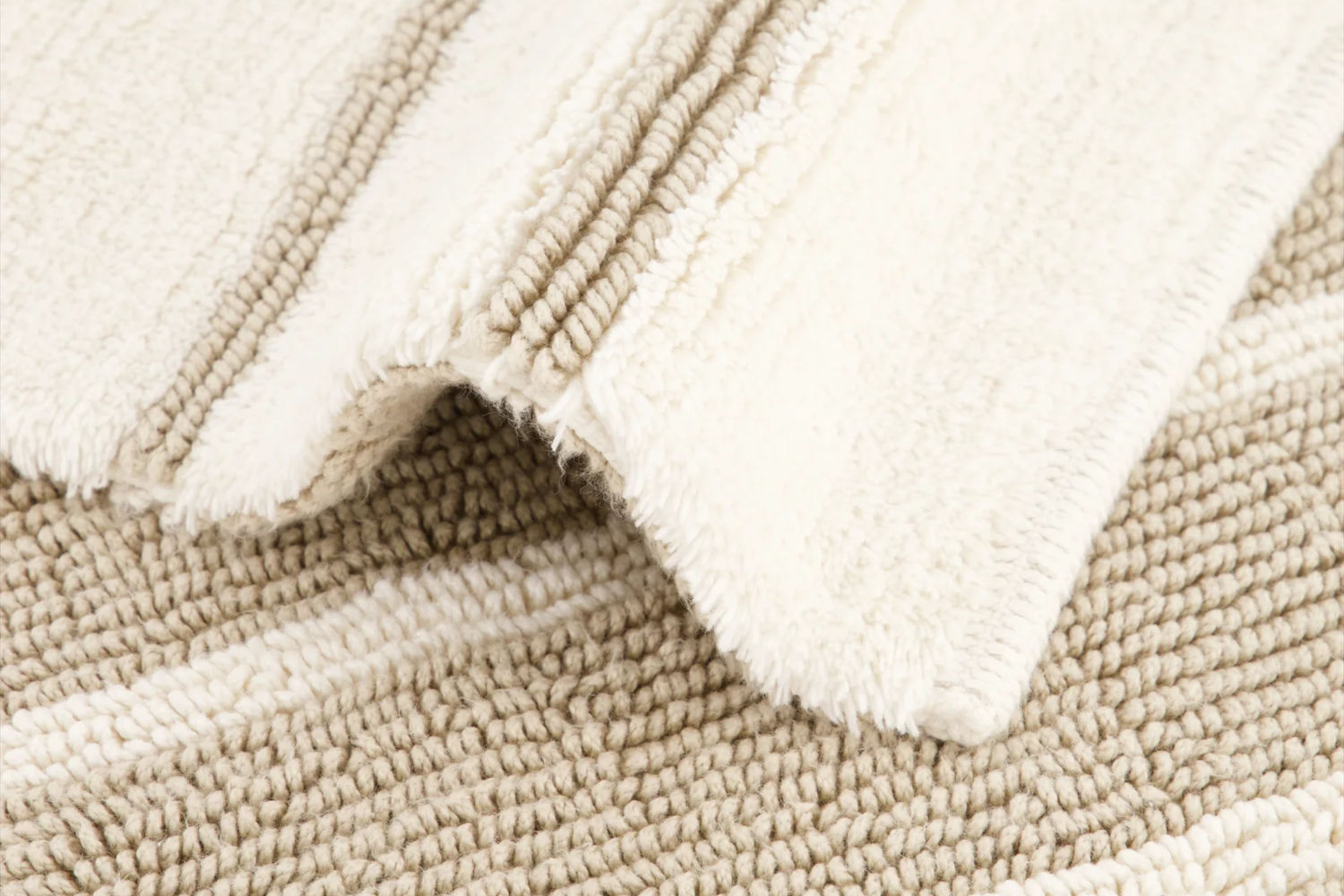 Cawö Badeteppich Balance natur aus 100% Baumwolle, Wendeteppich, waschbar