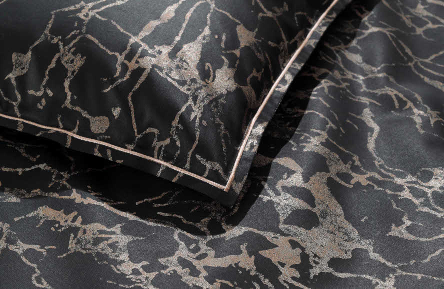 Elegante Comfort Satin Bettwäsche Lava aus 100% Baumwolle, 135x200 cm 