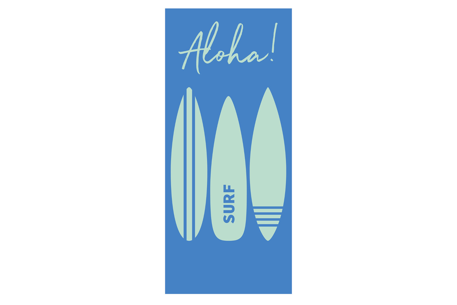 Cawö Strandtuch Surfbret aus 100% Baumwolle, 80x180 cm
