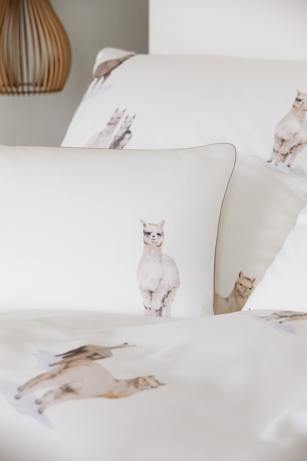 Elegante Comfort Satin Kinderbettwäsche Alpaka aus 100% Baumwolle, 100x135 cm, 135x200 cm