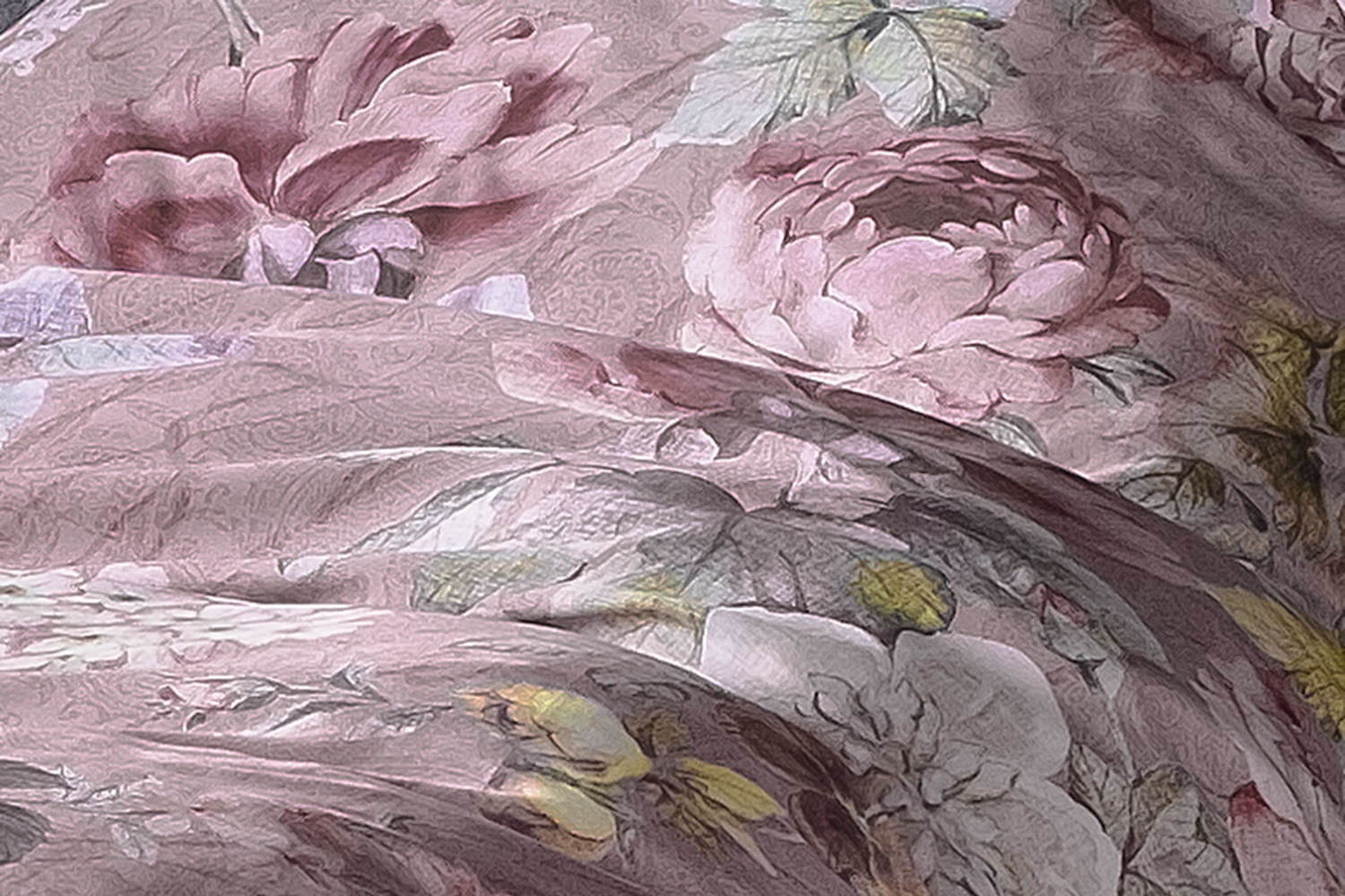 Irisette Mako-Satin Bettwäsche Floretta rosa aus 100% Baumwolle