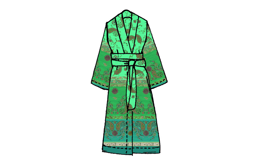 Bassetti Kimono - Raffaello - aus 100% Baumwolle, waschbar